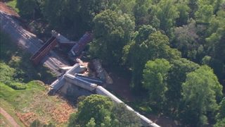 IMAGES: Train derailment in York County